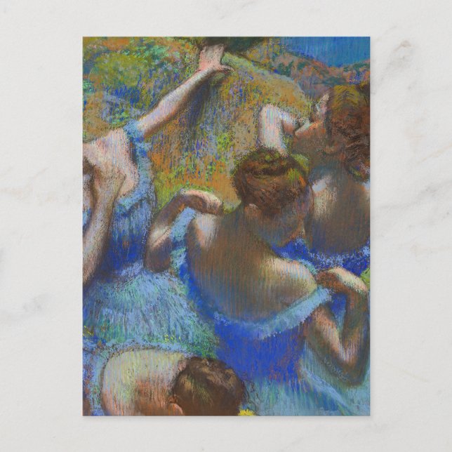 Carte Postale Degas Blue Dancers Pastel Fine Art Masterpiece (Devant)