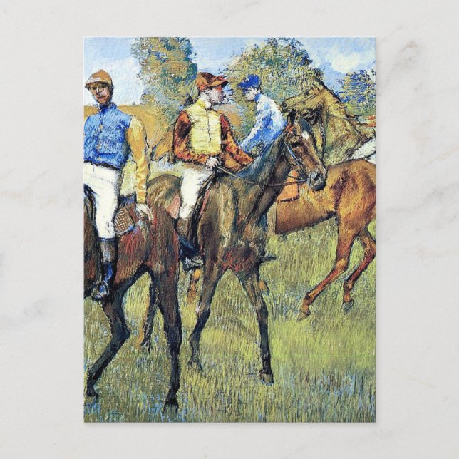 Carte Postale Degas - Chevaux de course, 1878, oeuvre d'art (Devant)