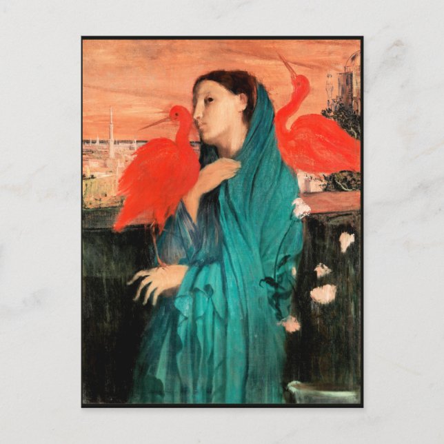 Carte Postale Degas - Jeune femme avec Ibis, art (Devant)