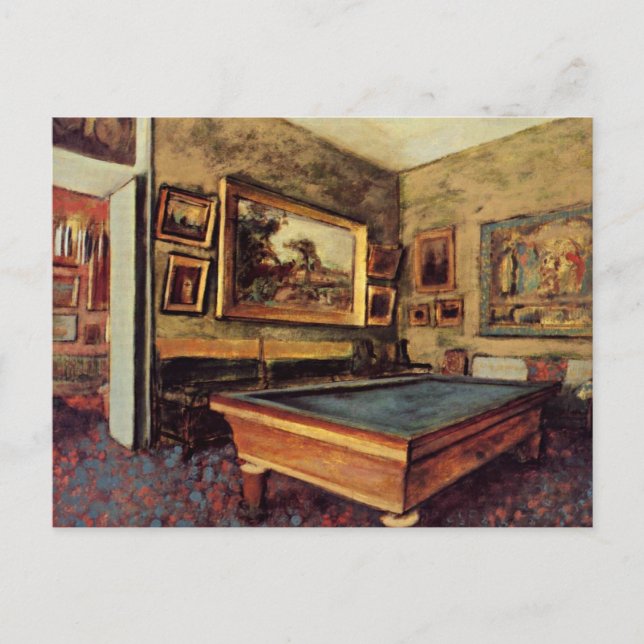 Carte Postale Degas - La Salle Billard (Devant)