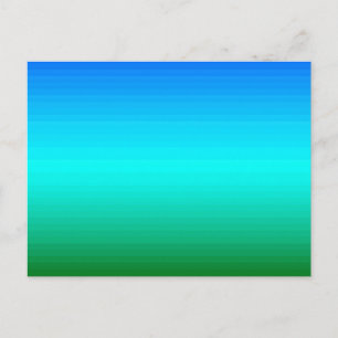Carte Postale Dégradé bleu et vert mer et ciel