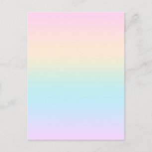 Carte Postale dégradé de couleur pastel