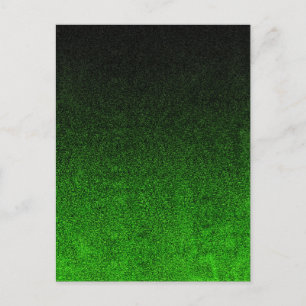 Carte Postale Dégradé de Parties scintillant noire et verte tomb