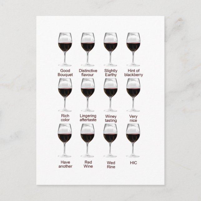 Carte Postale Dégustation de vin (Devant)