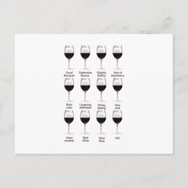 Carte Postale Dégustation de vin (Devant)
