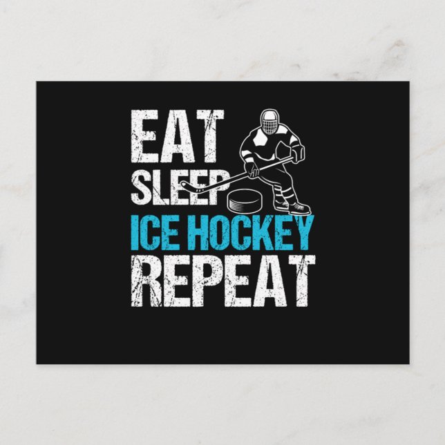 Carte Postale Dégustez Le Joueur De Hockey Sur Glace Sport (Devant)