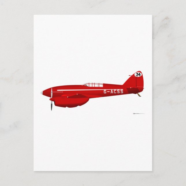 Carte Postale DeHavilland DH-88 Comète (Devant)