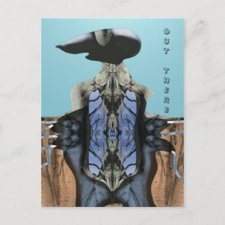 CARTE POSTALE DEHORS LÀ