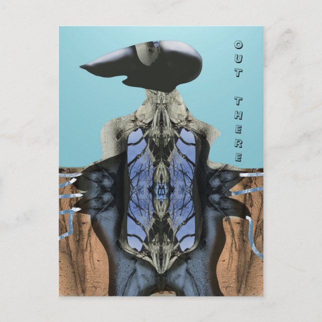 CARTE POSTALE DEHORS LÀ (Devant)