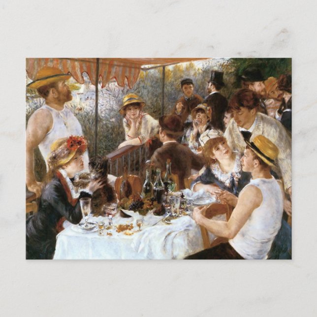 Carte Postale "Déjeuner de la fête nautique" de Renoir (Devant)