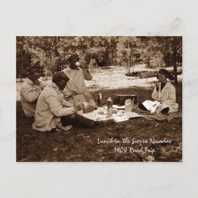 Carte Postale Déjeuner en Mts Sierra Nevada (Devant)