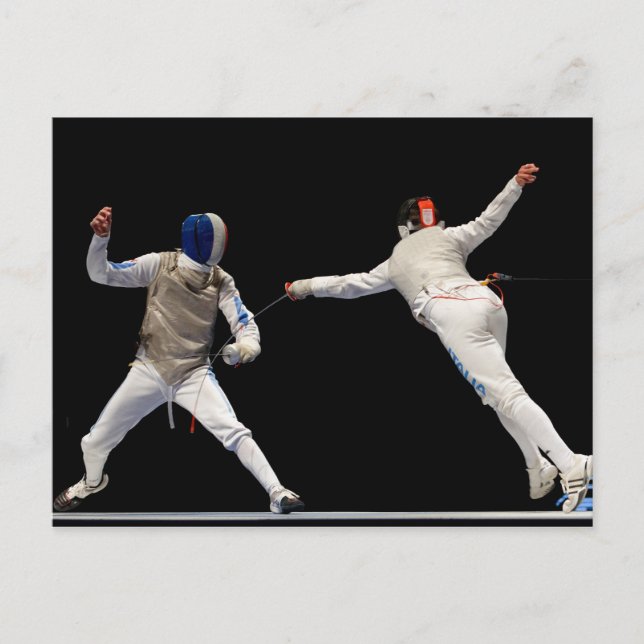 Carte Postale Déjeuner et parade d'escrime olympique (Devant)