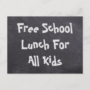 Carte Postale Déjeuner Gratuit Pour Tous Les Enfants