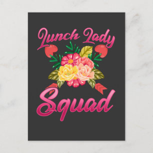 Carte Postale Déjeuner scolaire Lady Squad Cafétéria Femme