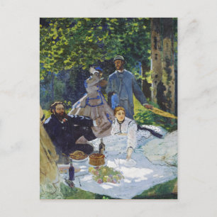Carte Postale Déjeuner sur l'herbe, panneau central Claude Monet