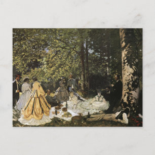 Carte Postale Déjeuner sur l'herbe par Claude Monet Postcard