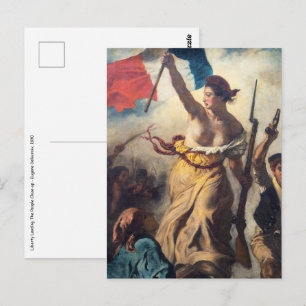 Carte Postale Delacroix - La Liberté guidant le peuple Gros plan