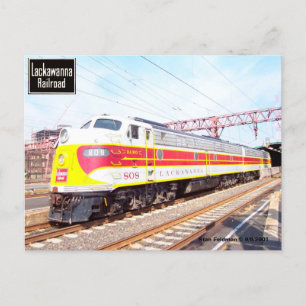 Carte Postale Delaware Lackawanna and Western Locomotive 808