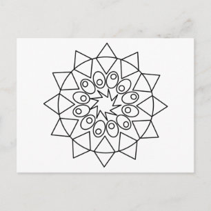 Carte postale - Délecter le mandala en couleur