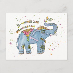 Carte postale d'éléphant