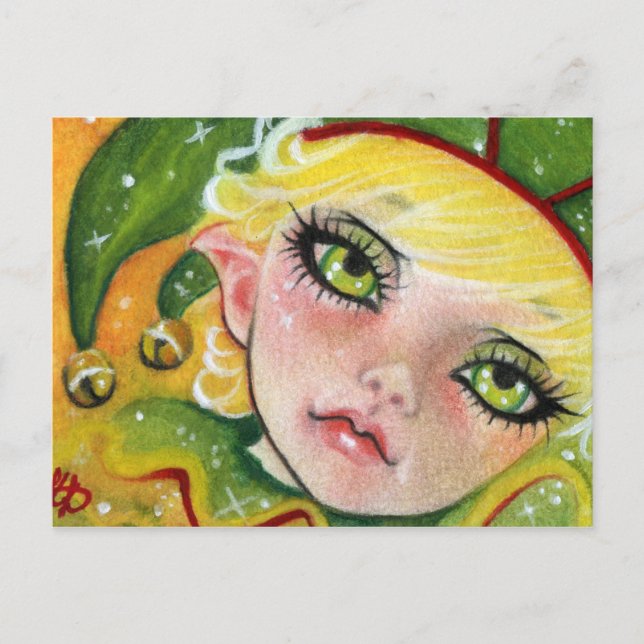 Carte postale d'Elf de Noël (Devant)