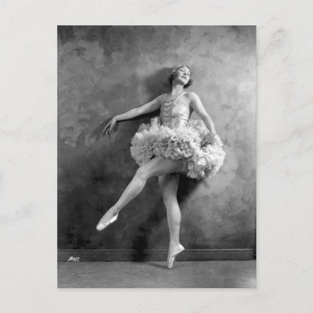 Carte Postale Delicate Vintage Ballerina Dancer (Devant)