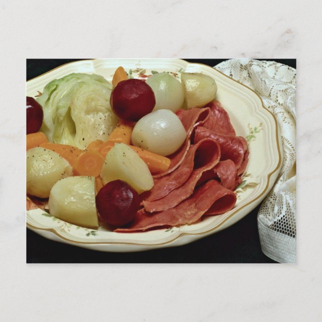 Carte Postale Délicieux corned-beef et chou (Devant)