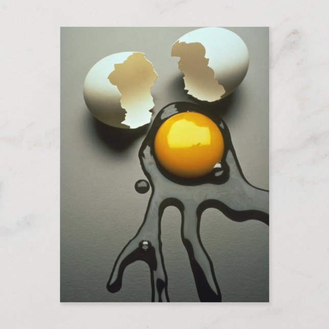 Carte Postale Délicieux oeuf cassé (Devant)