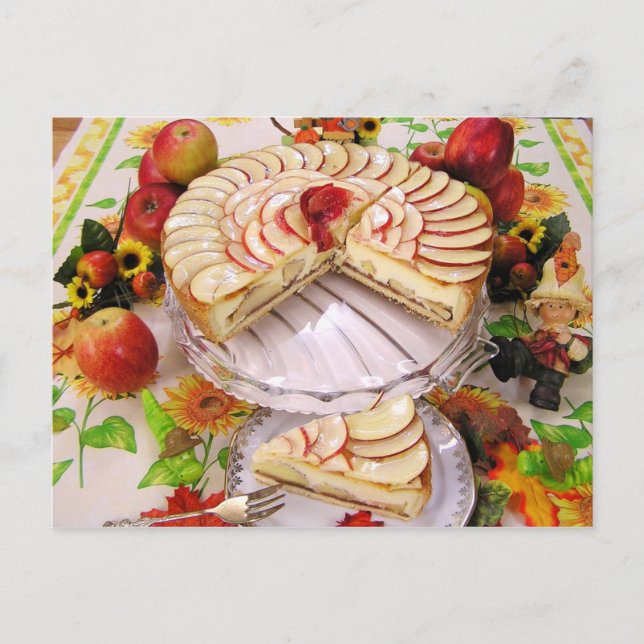 Carte Postale Délicieux tarte à la pomme (Devant)