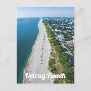 Carte Postale Delray Beach Floride vue aérienne de la plage phot