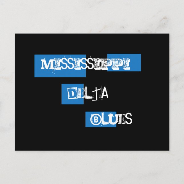 Carte postale Delta Blues du Mississippi (Devant)