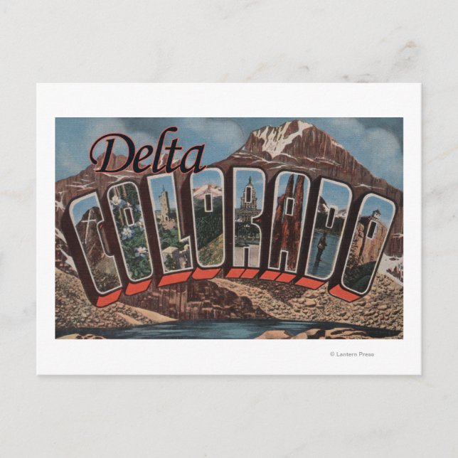 Carte Postale Delta, ColoradoGrandes lettres ScènesDelta, CO (Devant)
