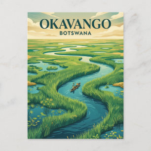 Carte Postale Delta de l'Okavango, Maun, Nord-Ouest