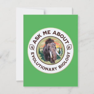 Carte Postale Demandez-moi à propos de la biologie évolutionnair