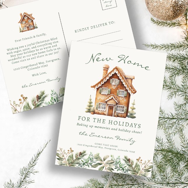 Carte postale Déménagement vacances (New Home Moving Holiday Postcard
)