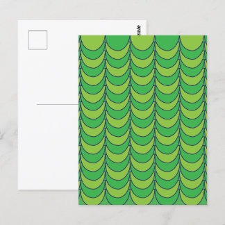 Carte Postale Demi-cercle géométrique vert