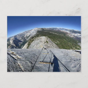 Carte Postale Demi-dôme regardant vers le bas des câbles - Yosem