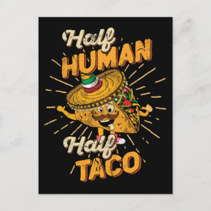 Carte Postale Demi-humain demi Taco Taco Mardi Cinco de Mayo