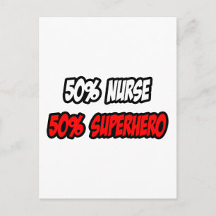 Carte Postale Demi-infirmière...Demi-superhéros