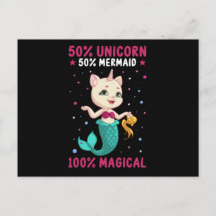 Carte Postale Demi-licorne demi-sirène
