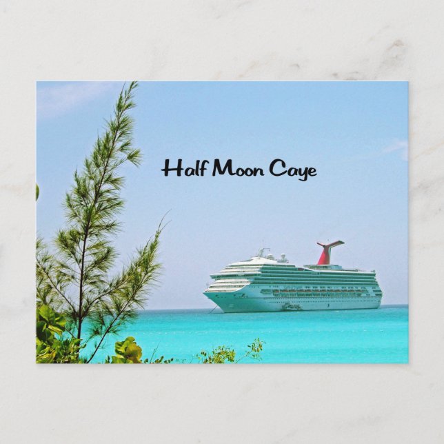 Carte Postale Demi-lune Caye Bahamas (Devant)