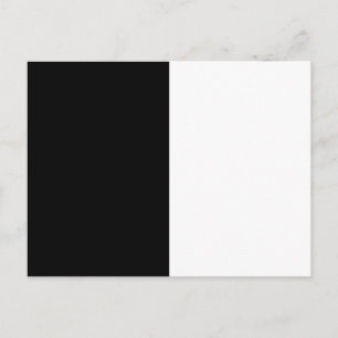 Carte Postale Demi-Noir Et Demi-Blanc Personnaliser Milieu