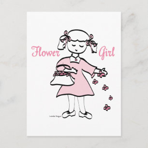 Carte Postale Demoiselle d'honneur Fleuriste