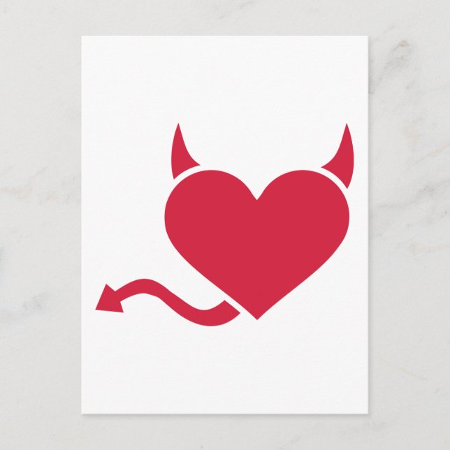 Carte Postale Démon de coeur rouge (Devant)