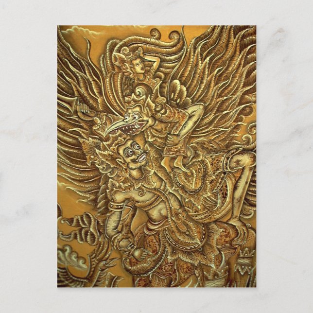 Carte Postale Demon, Garuda Bird et Prince Rama (Devant)