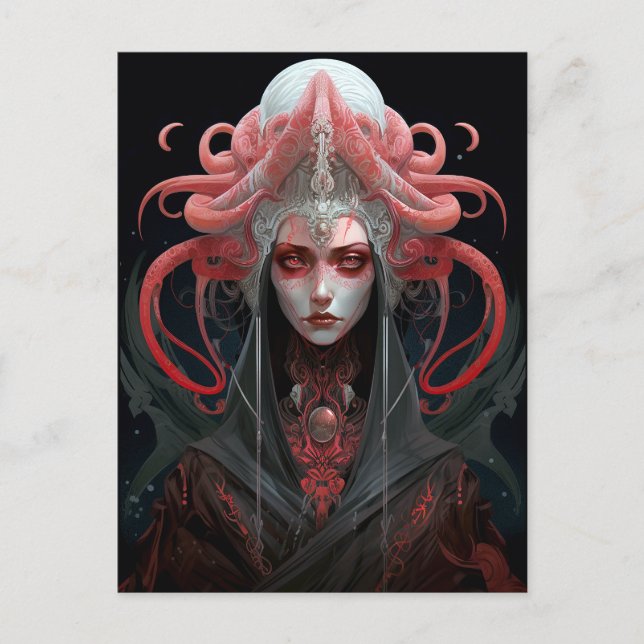 Carte Postale Demon Queen Imaginaire Art (Devant)