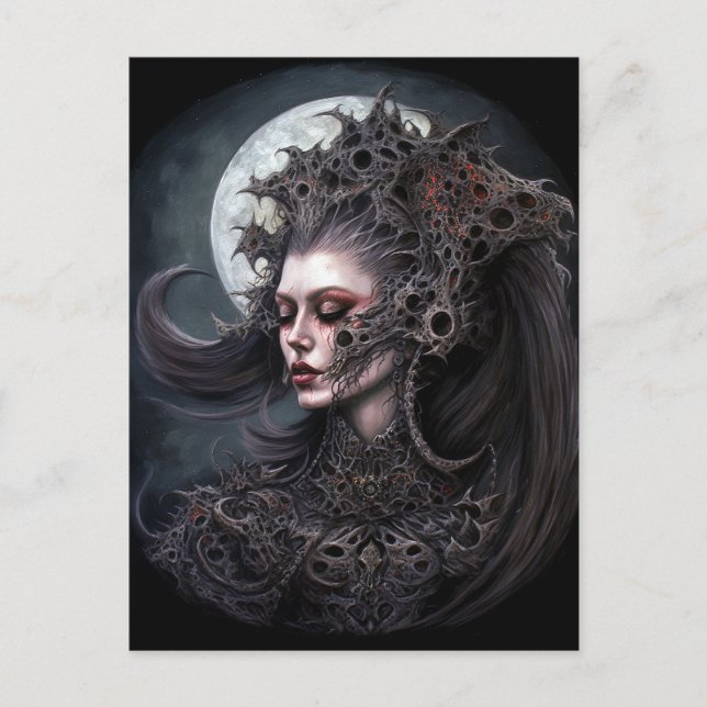 Carte Postale Demon Woman Queen Dark Imaginaire Art (Devant)
