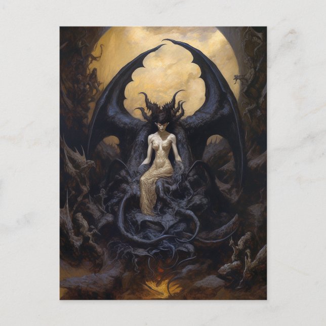 Carte Postale Démoness Imaginaire foncé Goth Art gothique (Devant)