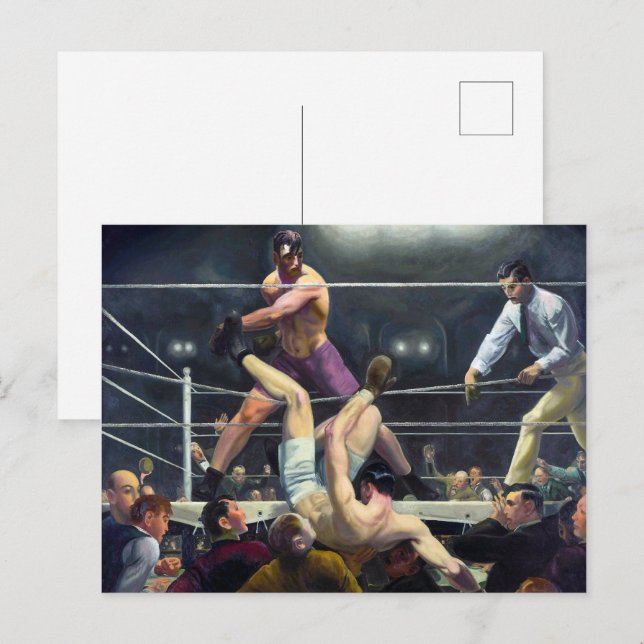 Carte Postale Dempsey et Firpo | George Bellows | Poster (Devant / Derrière)