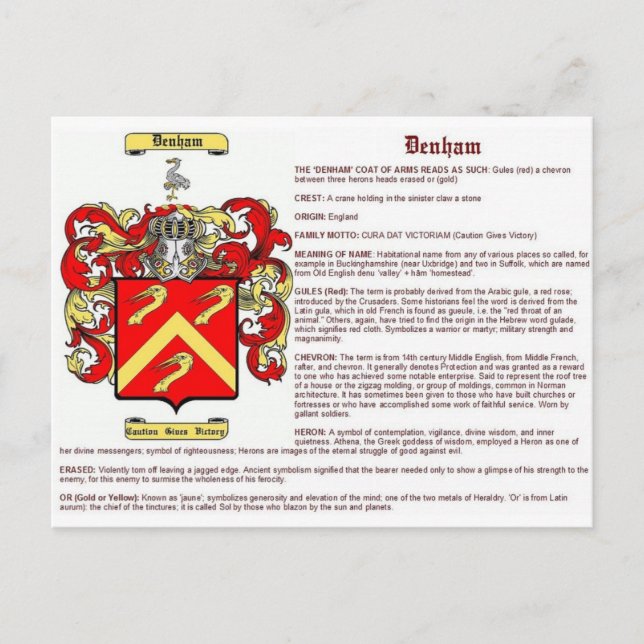 Carte Postale Denham (signifiant) (Devant)
